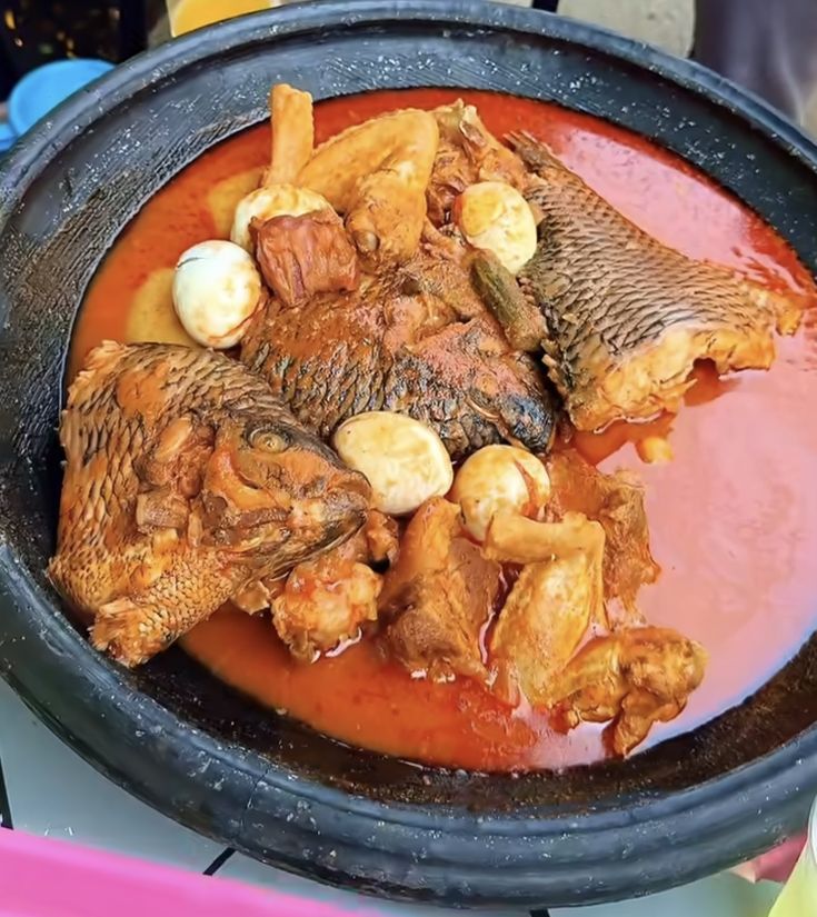 Authentic Ghana Fufu with Light Soup 🇬🇭