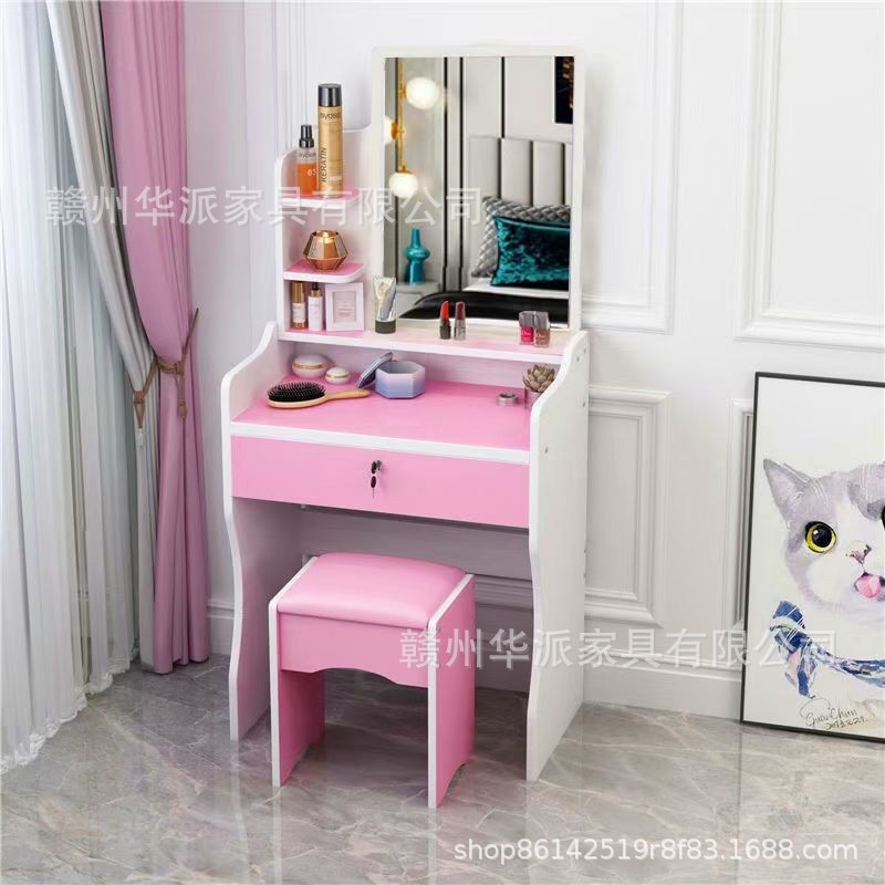 Wooden frame dressing mirror